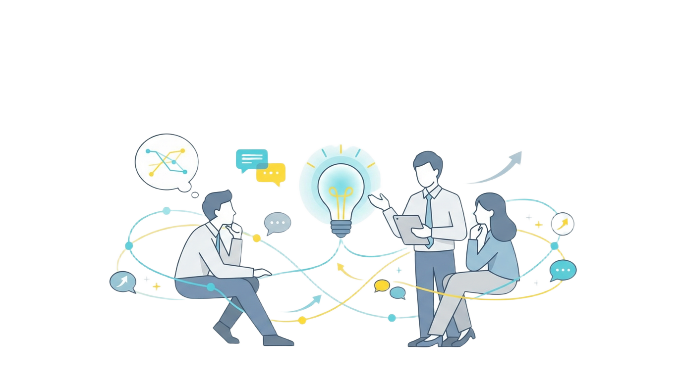 対話するビジネスパーソン